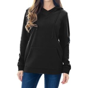 Smallshow Women's Fleece Maternity Nursing Sweatshirt Hoodie Kangaroo Pocket M